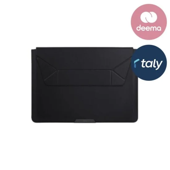 Lap Top Bag Sleeve With Foldable Stand (Up To 14”) Uniq  - Jet Black